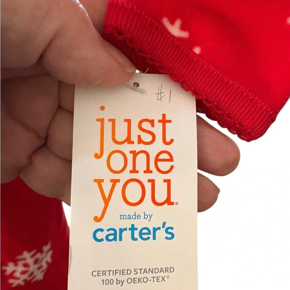 Carter's Festive Red Snowflake Footie‎